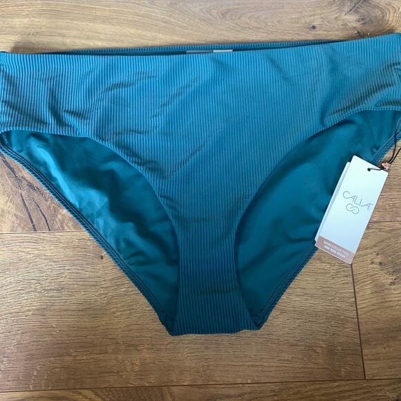 CALIA By Carrie Underwood Mid Rise Bikini Bottom Deep Aqua‎ XL - Picture 1 of 3